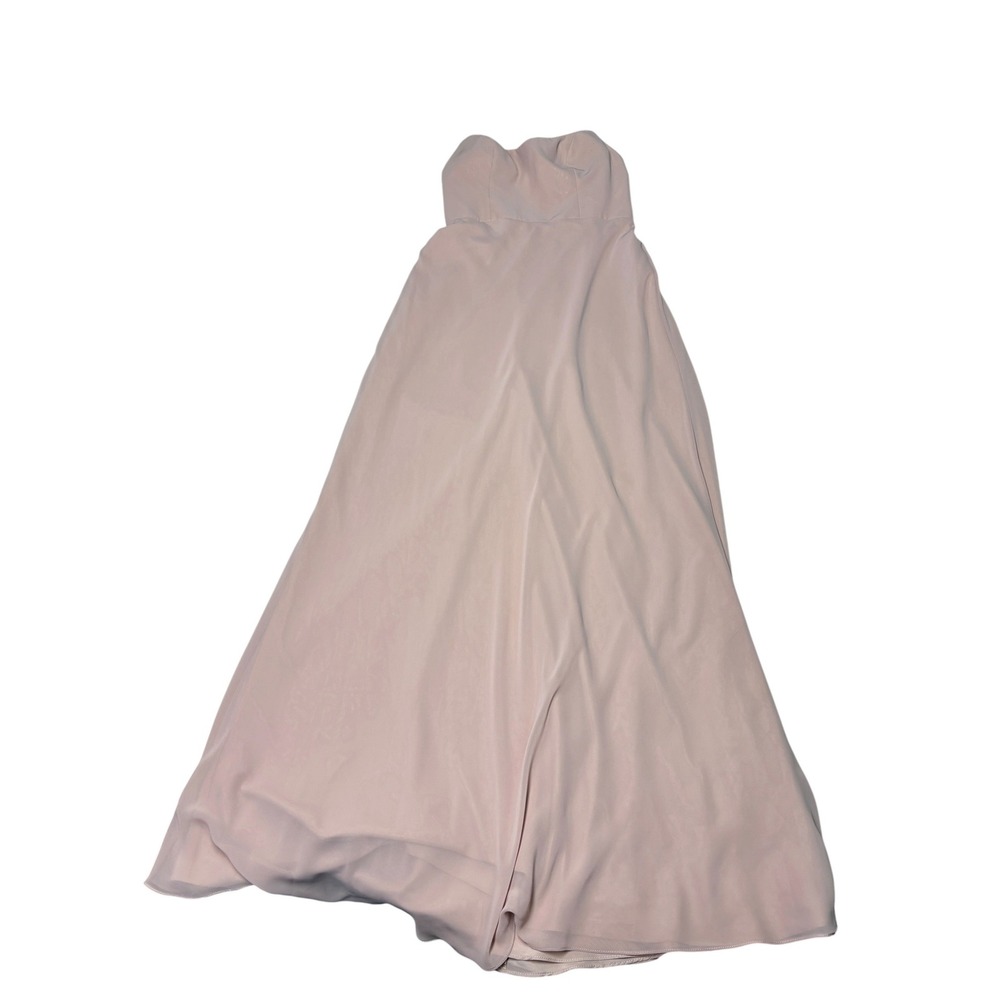 NWT Jenny Yoo Shoshanna Dress Whipped Apricot Luxe Chiffon Strapless‎ Womens 8